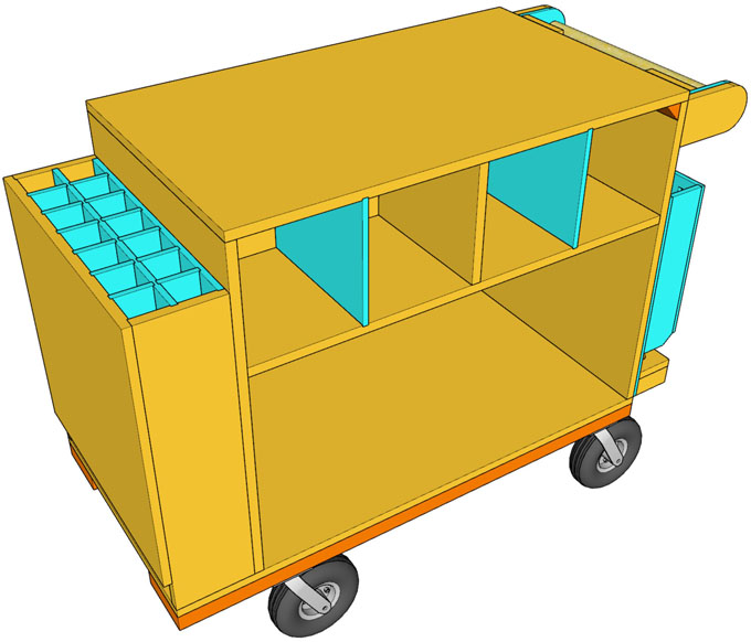 SketchUp Drawing of Cart Overview