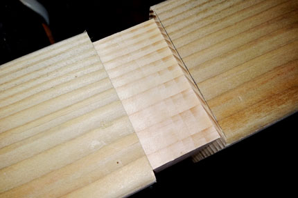 Mortise Cut to Support Bottom Bat Disk