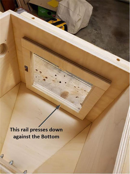 The Door Stop Rails and Stiles Mounted Behind the Front